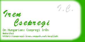 iren csepregi business card