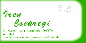 iren csepregi business card